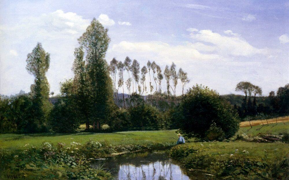 Pohled na Rouelles – Claude Monet (kolem 1858–1859)
