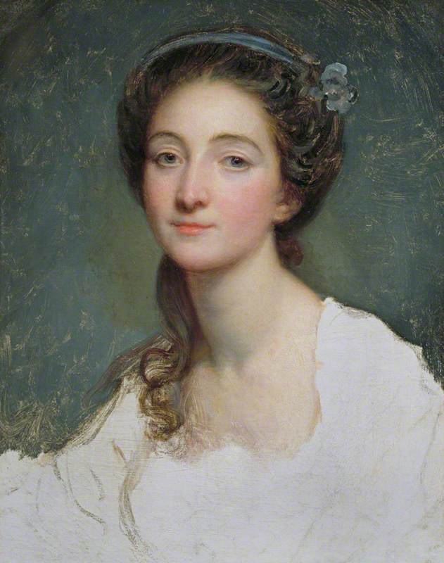 Portrét dámy, zvaná Sophie Arnould (1744-1802) - Jean-Baptiste Greuze
