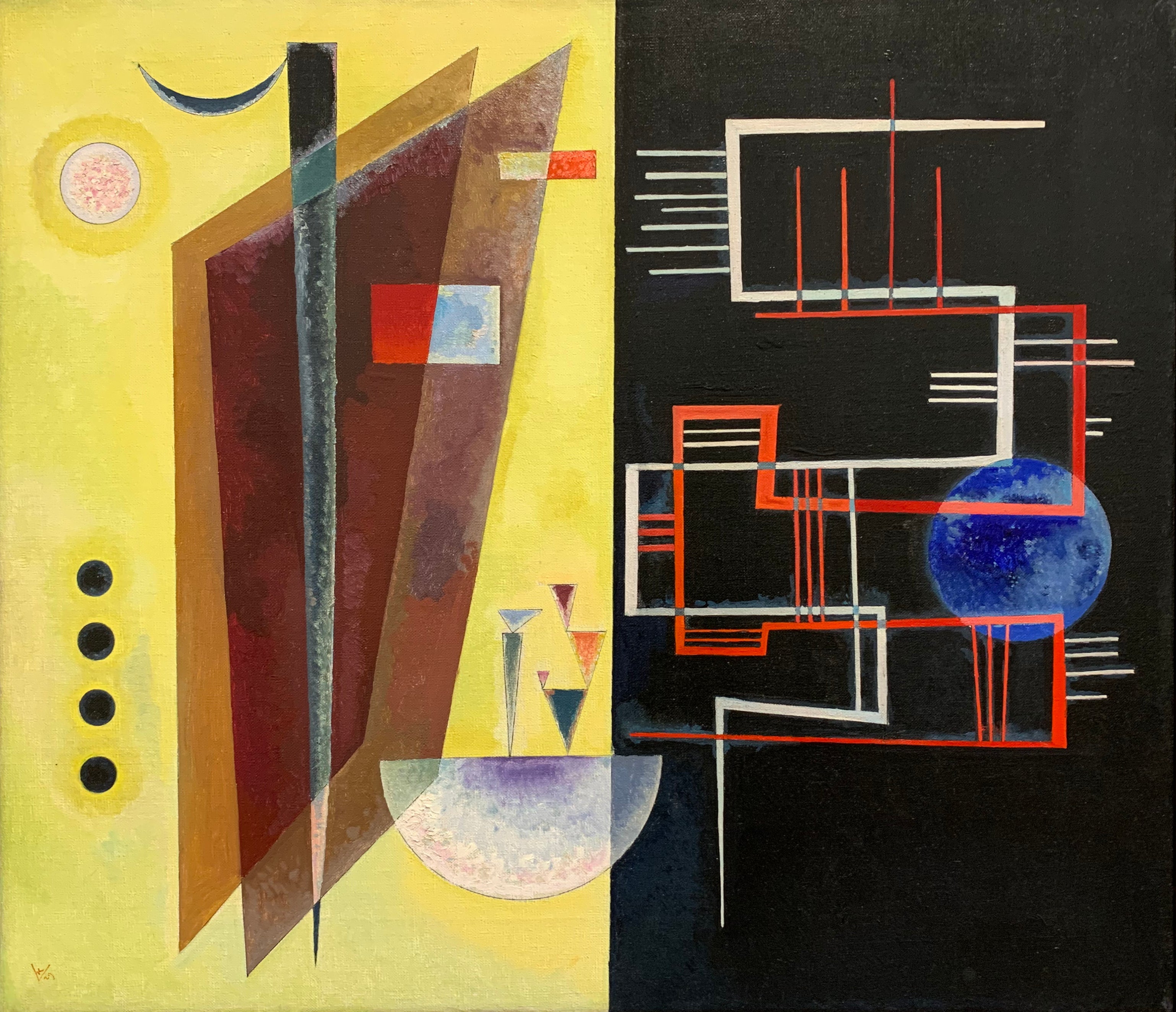 Reproduction du tableau « Alliance intérieure - Vassily Kandinsky » par Alpha Reproduction en peinture à l’huile