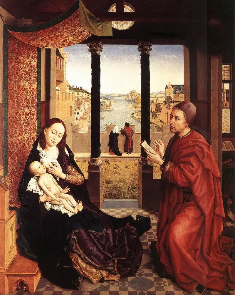 Sv. Luc kreslící portrét Panny Marie - Rogier van der Weyden