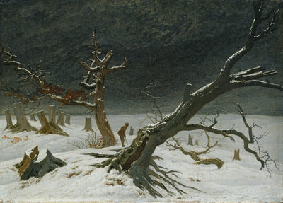 Reproduction du tableau « Paysage d'hiver - Caspar David Friedrich » par Alpha Reproduction en peinture à l’huile