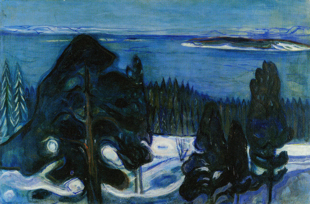 Reproduction du tableau « Nuit d'hiver - Edvard Munch » par Alpha Reproduction en peinture à l’huile