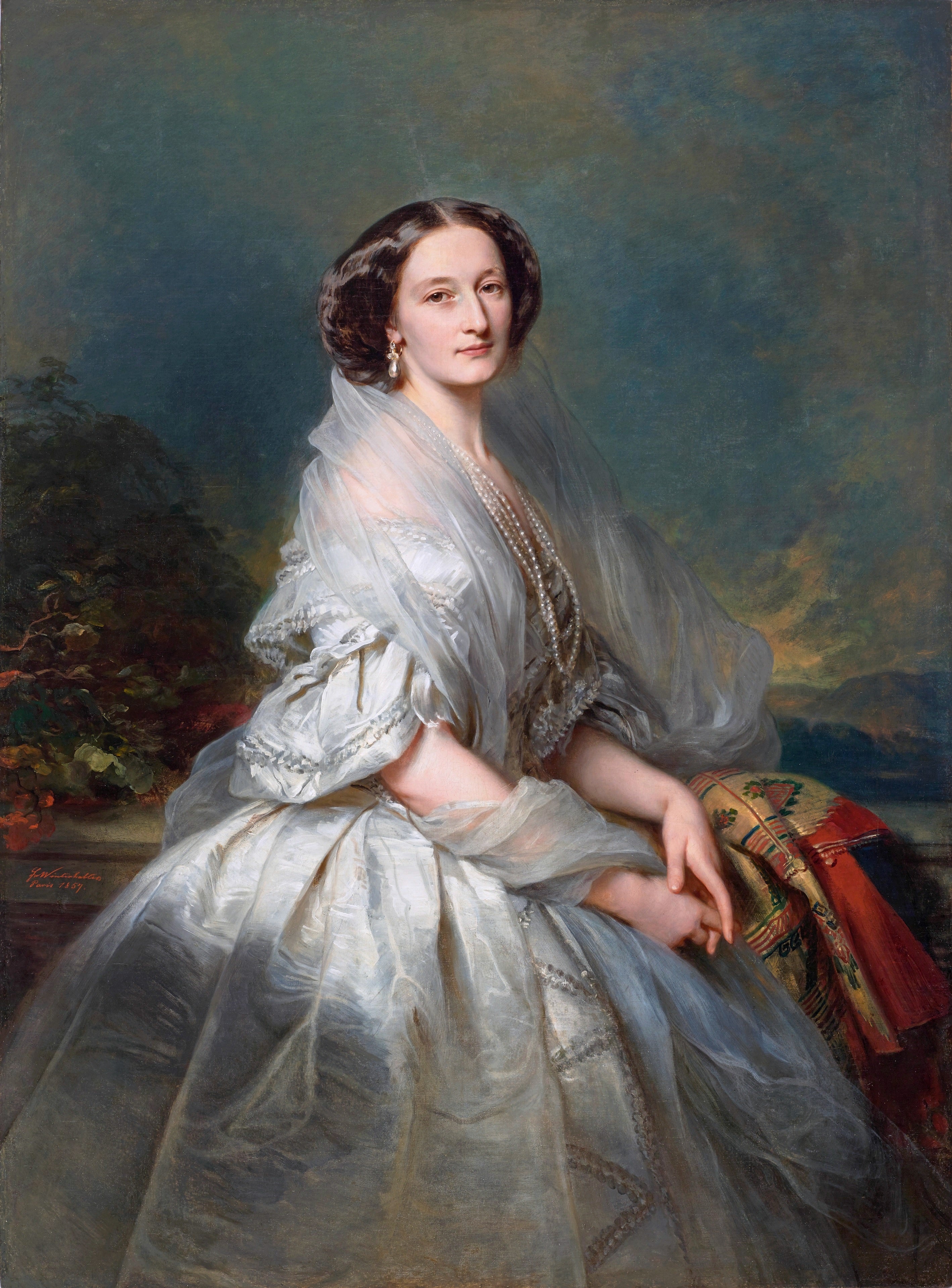 Portrait d'Eliza Franciszka Krasińska née Branicka. - Franz Xaver Winterhalter
