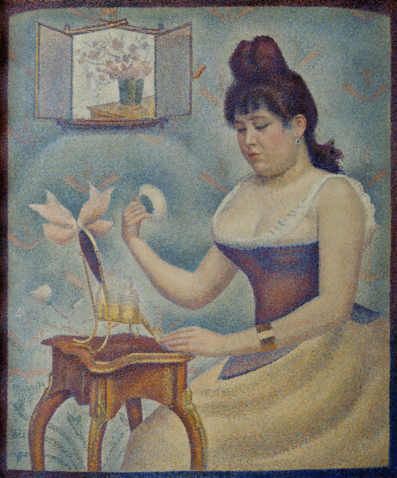 Mladá žena se pudrující - Georges Seurat