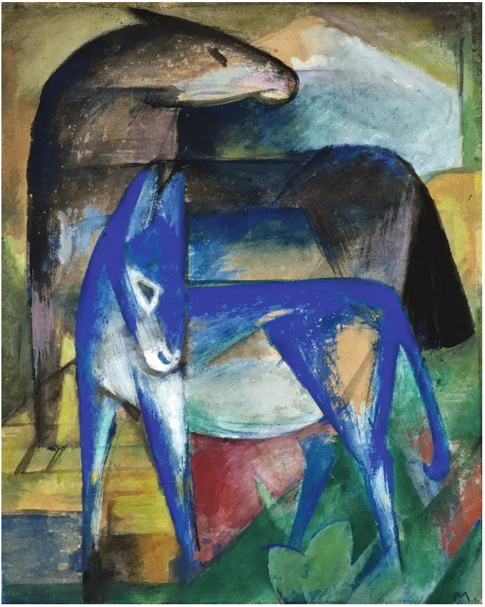 Dva modří osli - Franz Marc