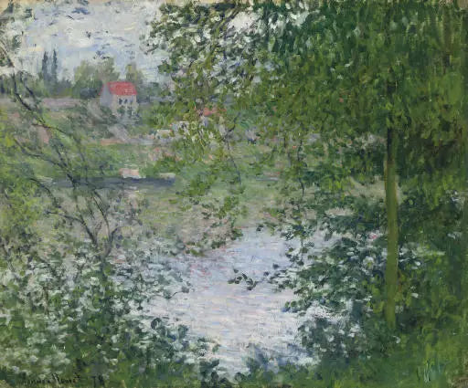 Skrz stromy, ostrov Grande Jatte - Claude Monet