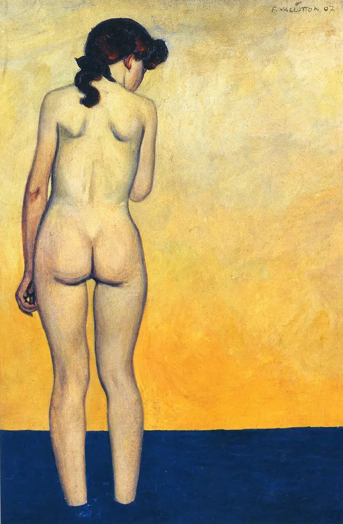Adolescente vstupující do vody - Félix Vallotton