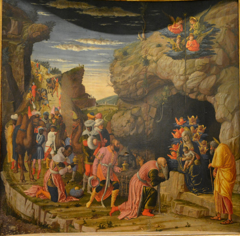 Uctívání tří králů - Andrea Mantegna