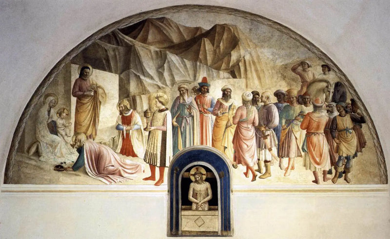 Uctívání tří králů - Fra Angelico