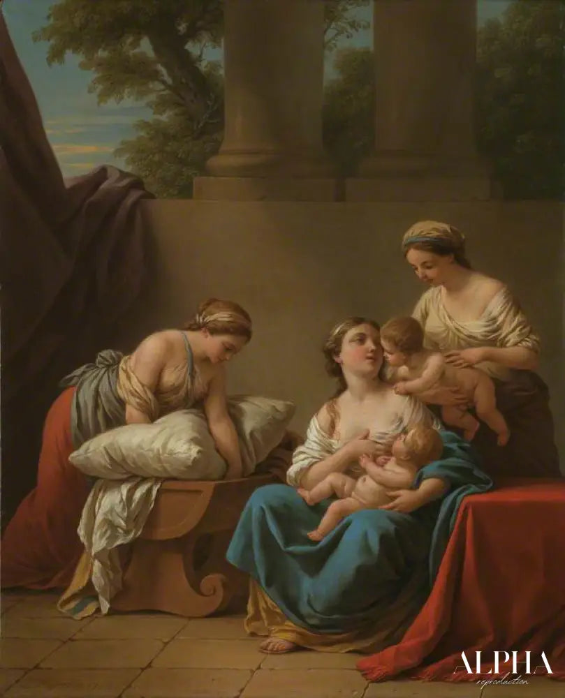 Affection Maternelle - Louis Jean François Lagrenée - Reproductions de tableaux et peintures haut de gamme