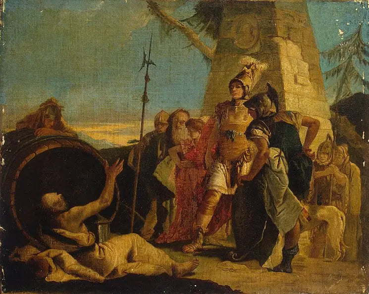 Alexandr Veliký a Diogenes - Giovanni Battista Tiepolo
