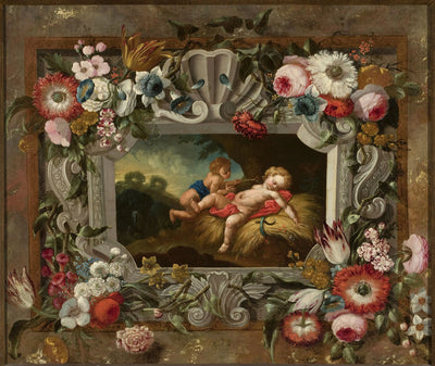Allégorie de l’été dans un cercle de fleurs - François Boucher - Alpha Reproduction