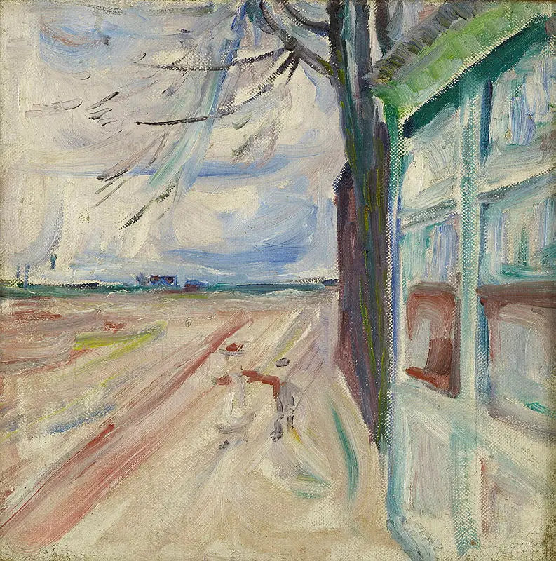 Na břehu řeky, Warnemünde - Edvard Munch