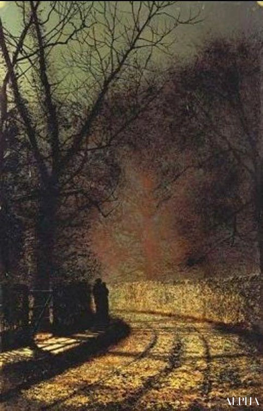 Amoureux dans un bois - John atkinson grimshaw - Reproductions de tableaux et peintures haut de gamme