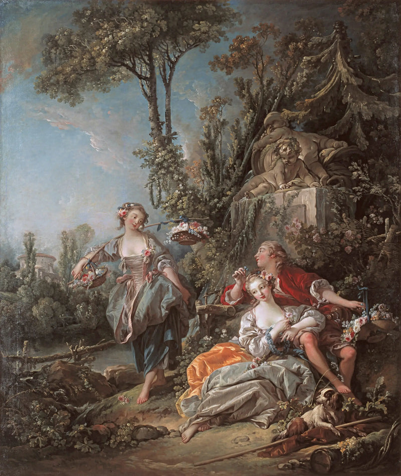 Zamilovaní v parku - François Boucher