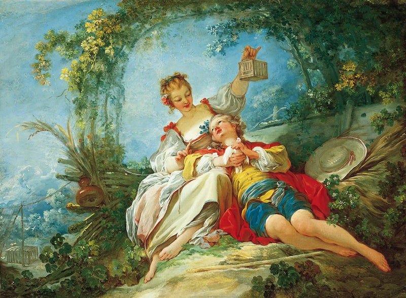Šťastní zamilovaní - Jean-Honoré Fragonard