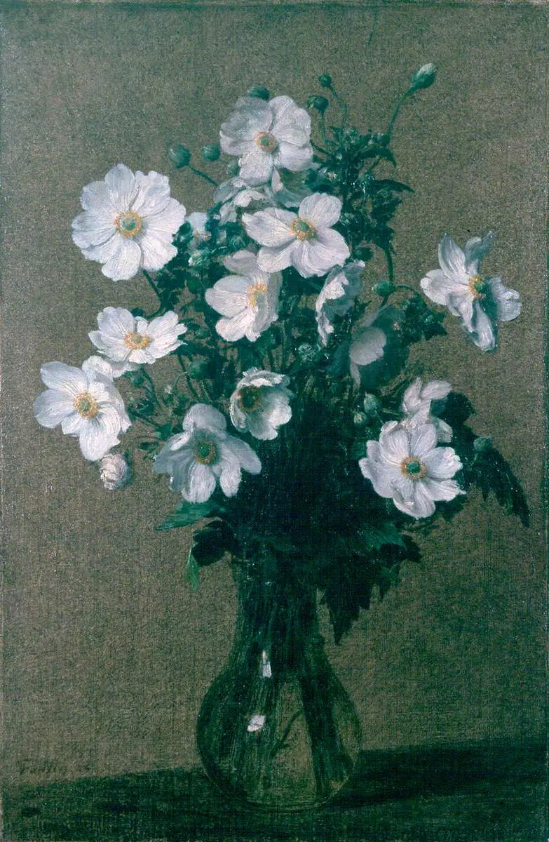 Japonské anemony - Henri Fantin-Latour