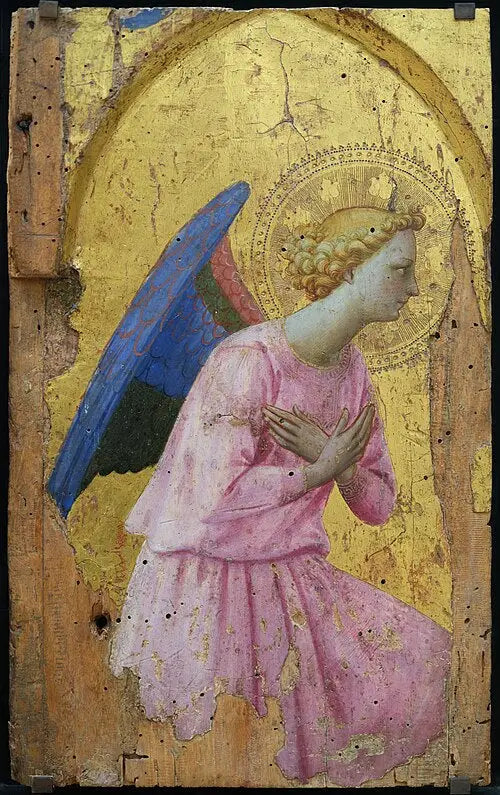Anděl v adoraci, otočený doprava - Fra Angelico