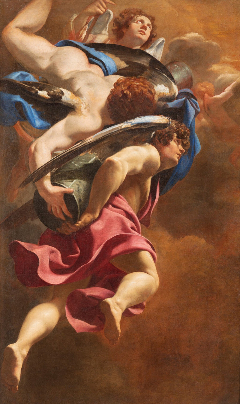 Andělé nesoucí sloup vášně - Simon Vouet