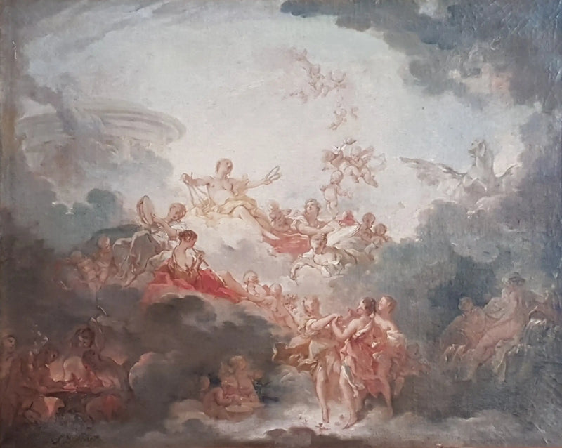 Apollon korunující umění - François Boucher