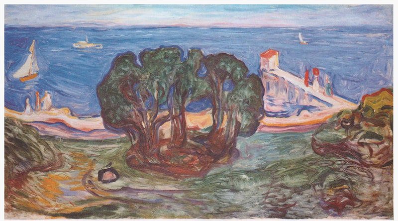 Stromy na pláži (Frise Linde) - Edvard Munch