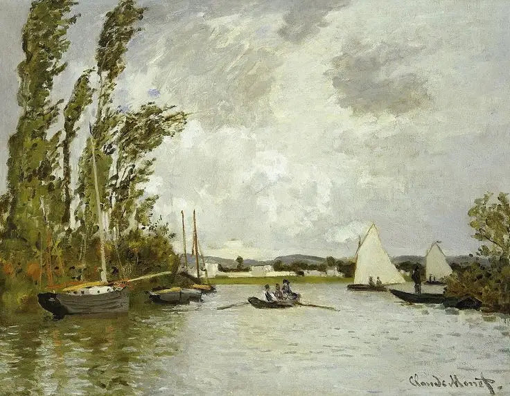 Argenteuil viděné z malé větve Seiny - Claude Monet