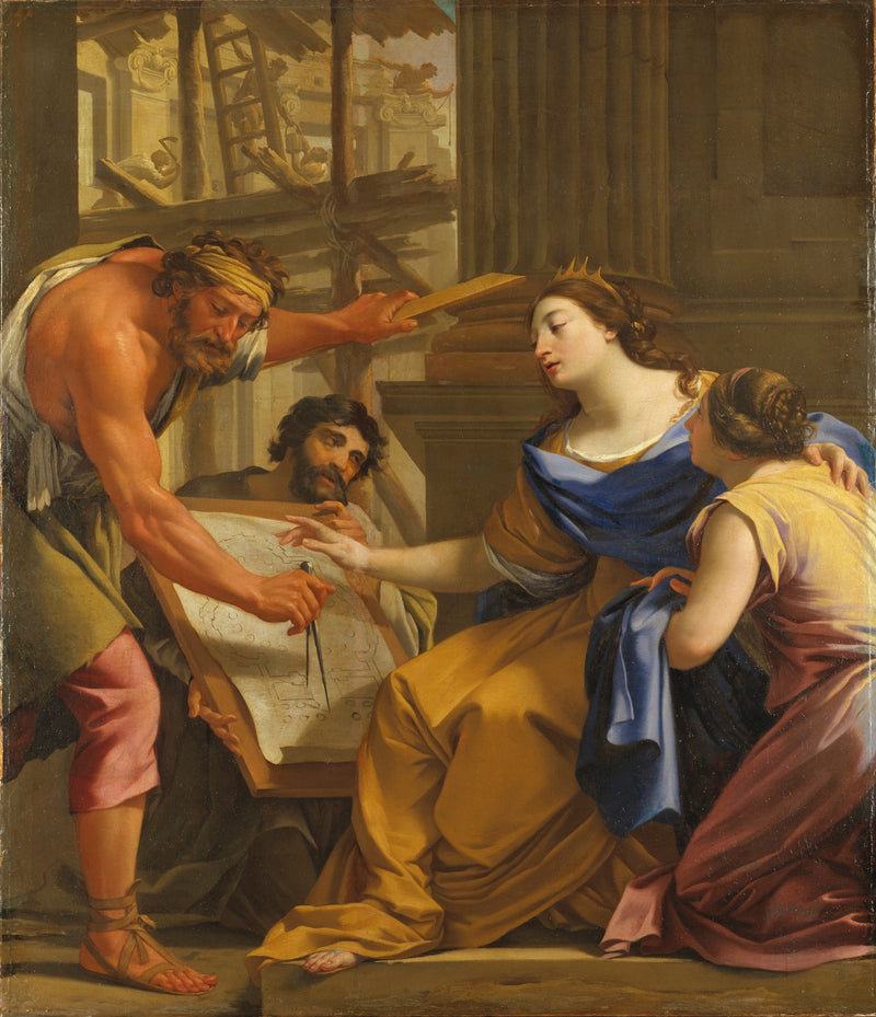 Artémis stavící Mauzoleum - Simon Vouet