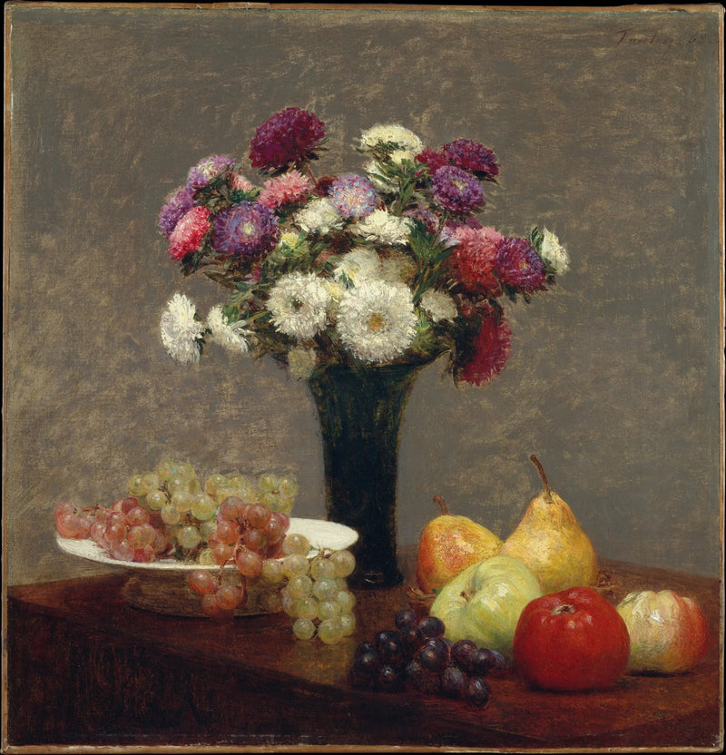 Asters a ovoce na stole - Henri Fantin-Latour