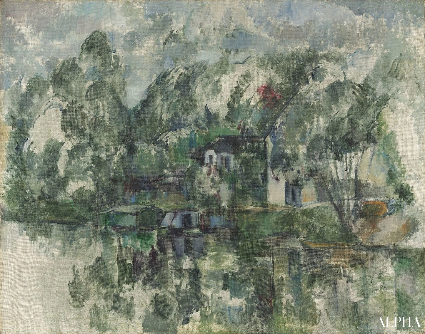 Au bord d'une rivière - Paul Cézanne - Reproductions de tableaux et peintures haut de gamme