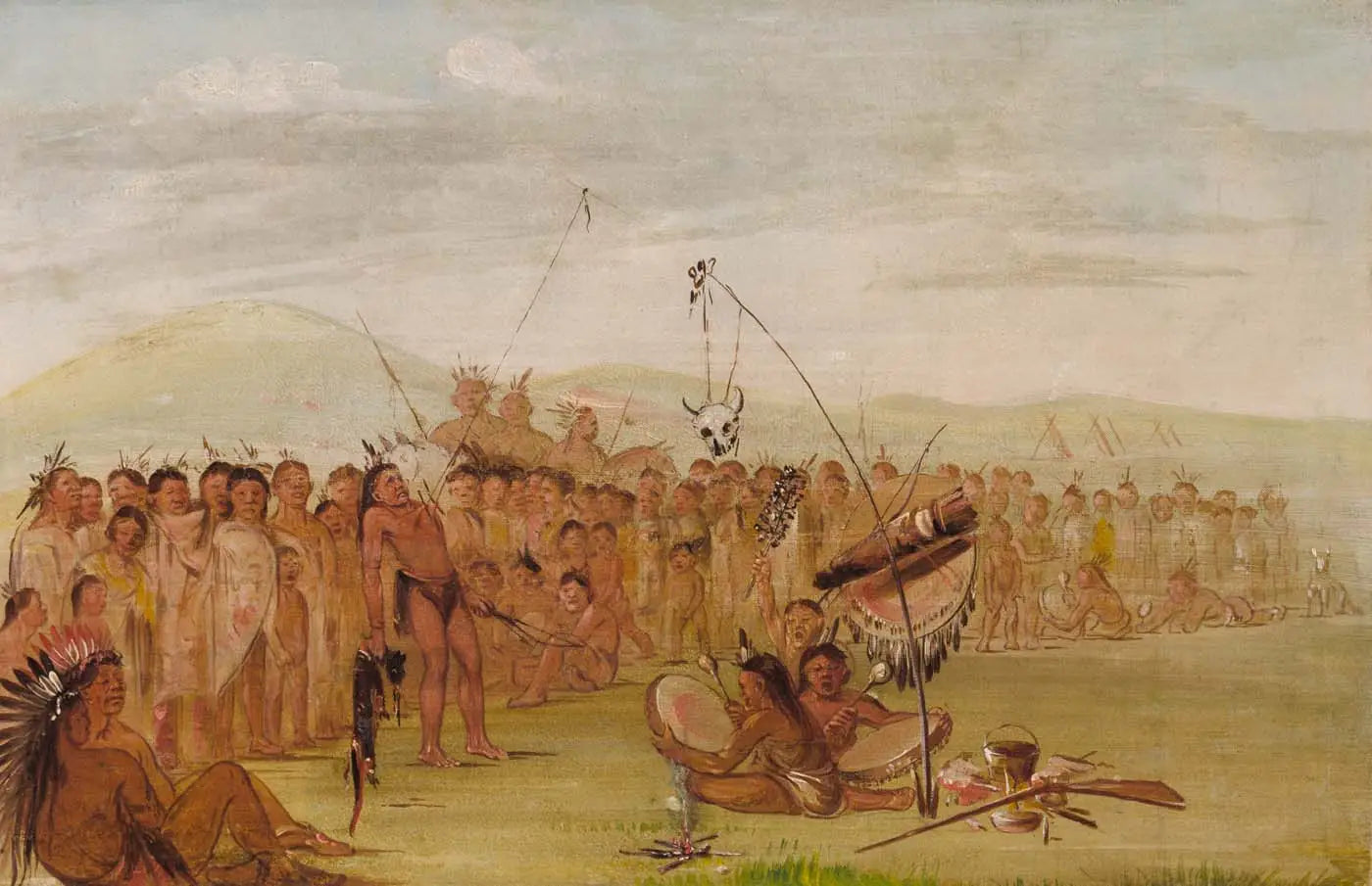 Auto-torture lors d’une cérémonie religieuse sioux - George Catlin - Alpha Reproduction