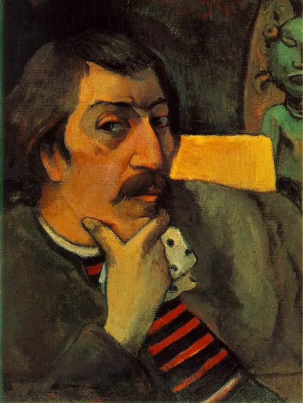 Autoportrét s idolem - Paul Gauguin