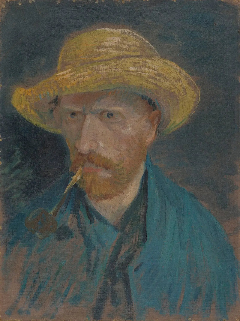 Autoportrét s slaměným kloboukem a dýmkou - Vincent van Gogh