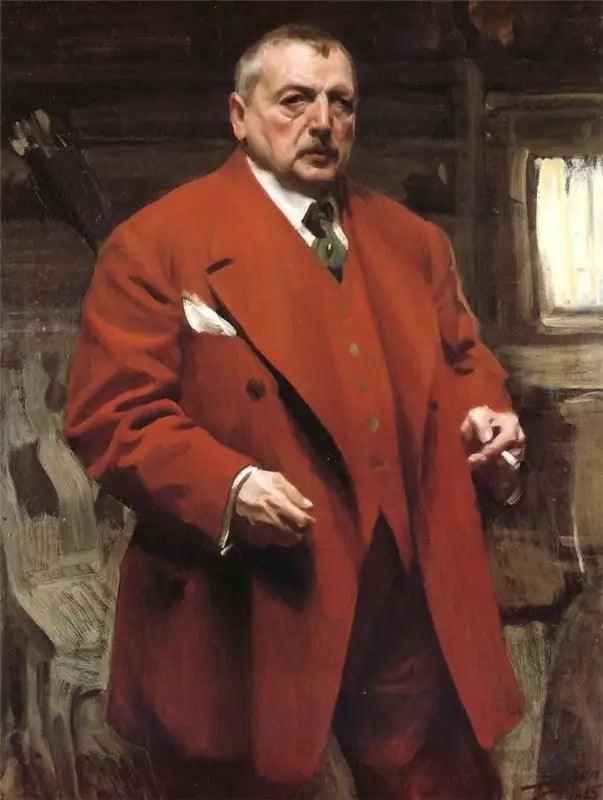 Autoportrét v červené - Anders Zorn