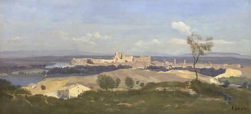 Avignon, výhled na Viileneuve-lès-Avignon - Jean-Baptiste Camille Corot