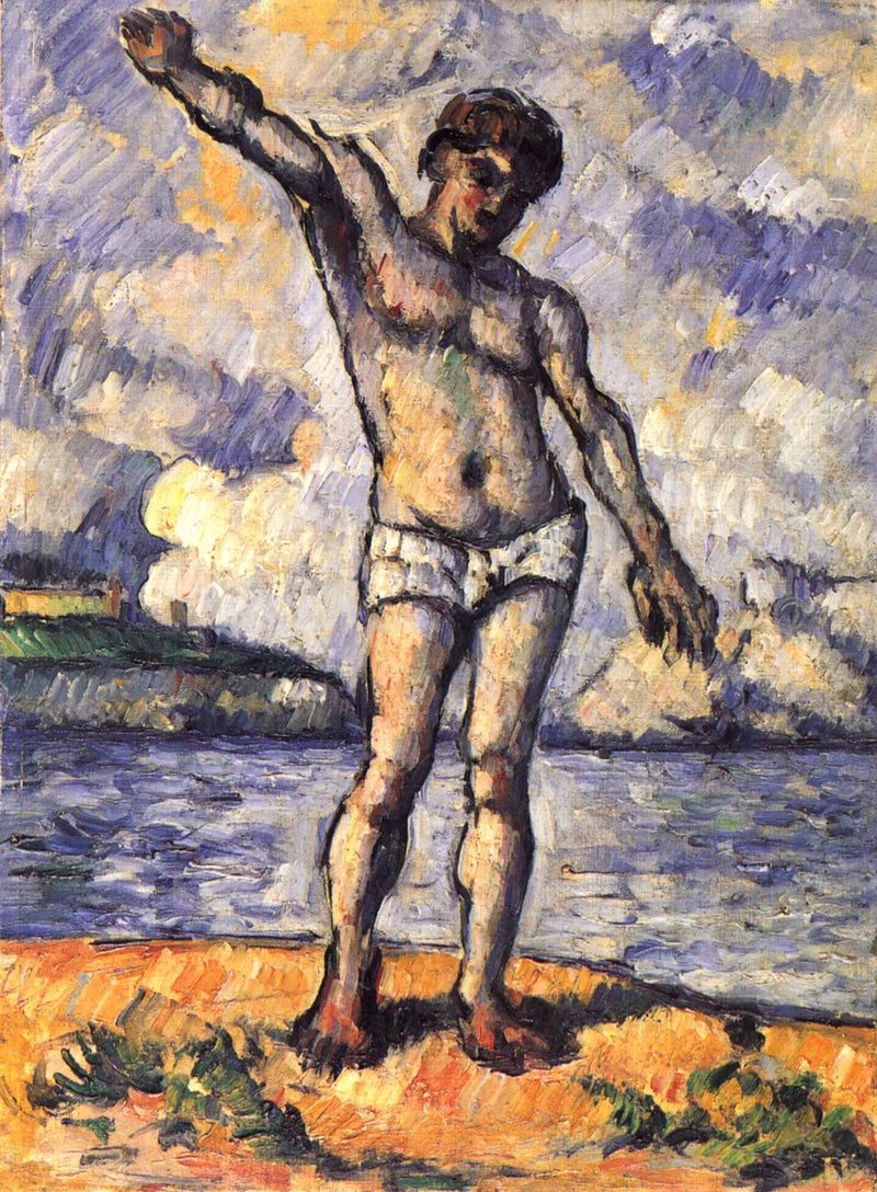Koupající se s roztaženýma rukama - Paul Cézanne