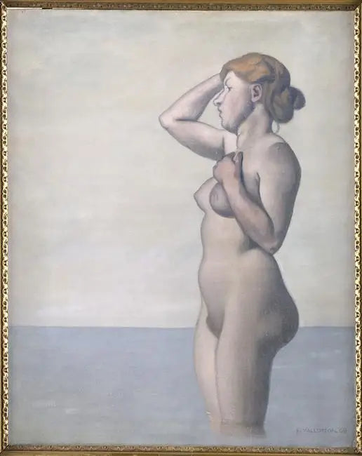 Baigneuse de profil, ciel gris - Felix Vallotton