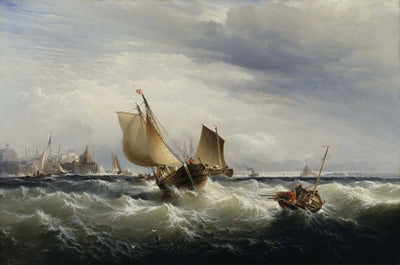 Bateaux de pêche s’approchant du vent - Edward Moran - Alpha Reproduction
