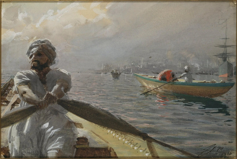 Turecké koupaliště v přístavu Konstantinopol - Anders Zorn