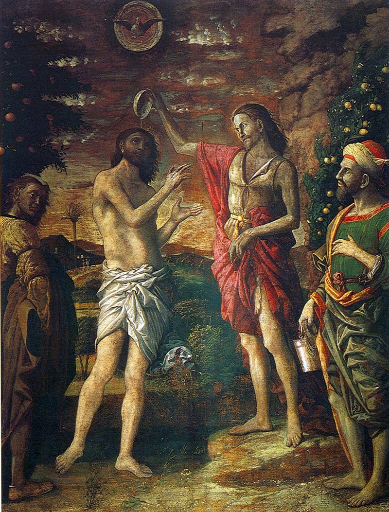 Křest Krista - Andrea Mantegna