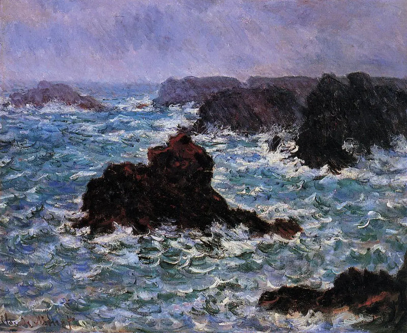 Belle-Île, efekt deště - Claude Monet