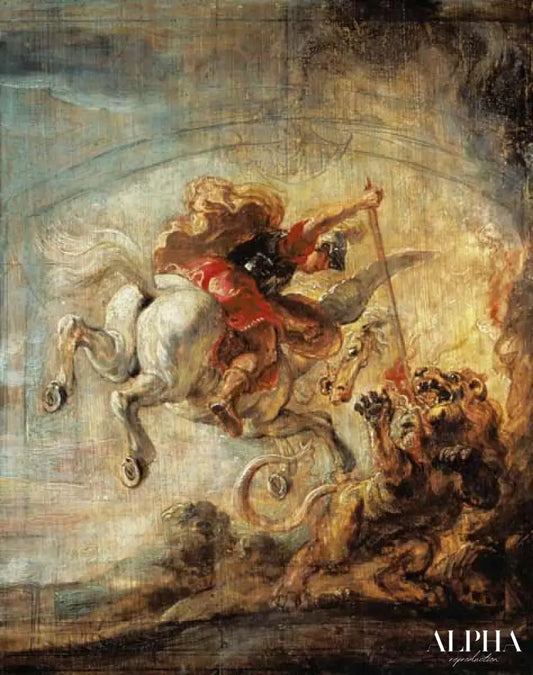 Bellérophon chevauchant Pégase et combattant le Chimaera - Peter Paul Rubens - Reproductions de tableaux et peintures haut de gamme