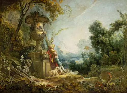 Berger hlídající své ovce - François Boucher