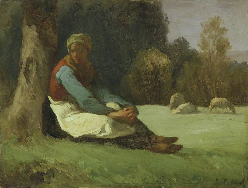 Sedící bergère - Jean-François Millet