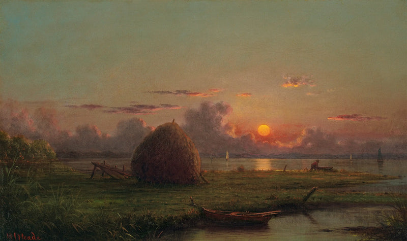 Seno v západu slunce - Martin Johnson Heade