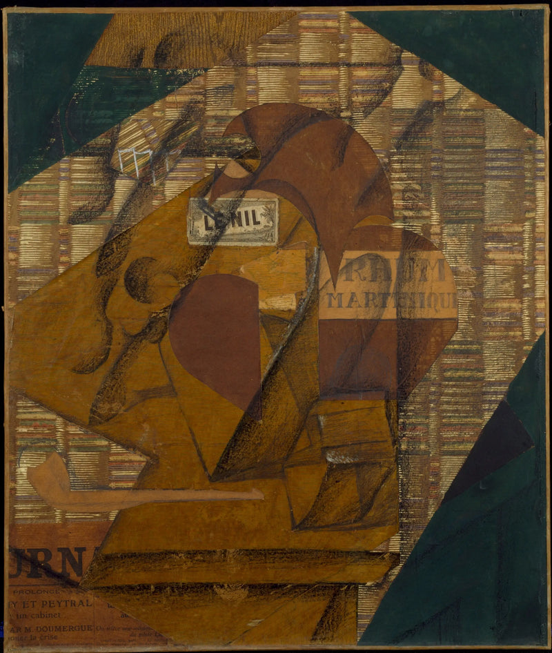 Láhev rumu a Journal - Juan Gris