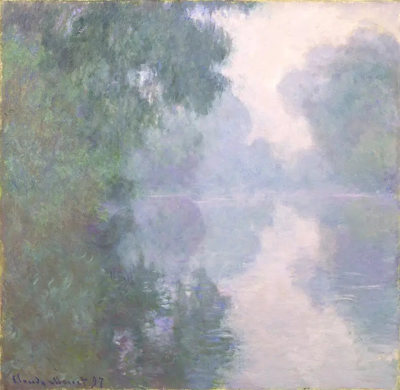 Rameno Seiny v Giverny, ranní mlhy - Claude Monet