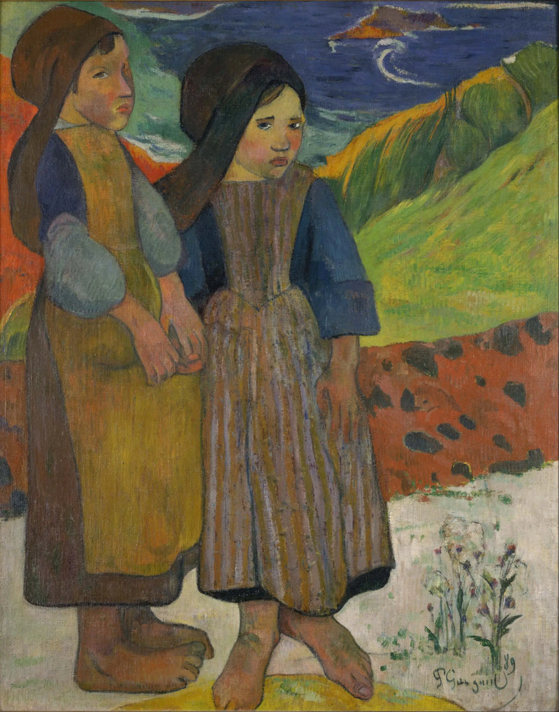 Bretonky u moře - Paul Gauguin