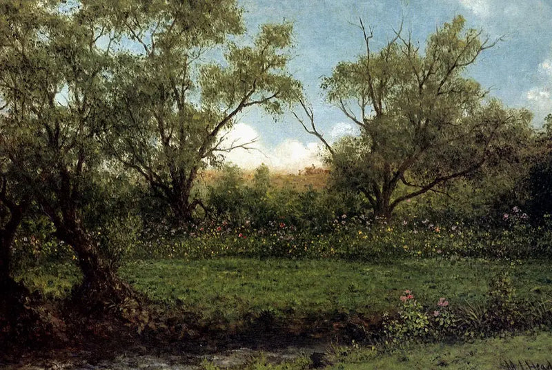 Brookside (Asters v poli) - Martin Johnson Heade