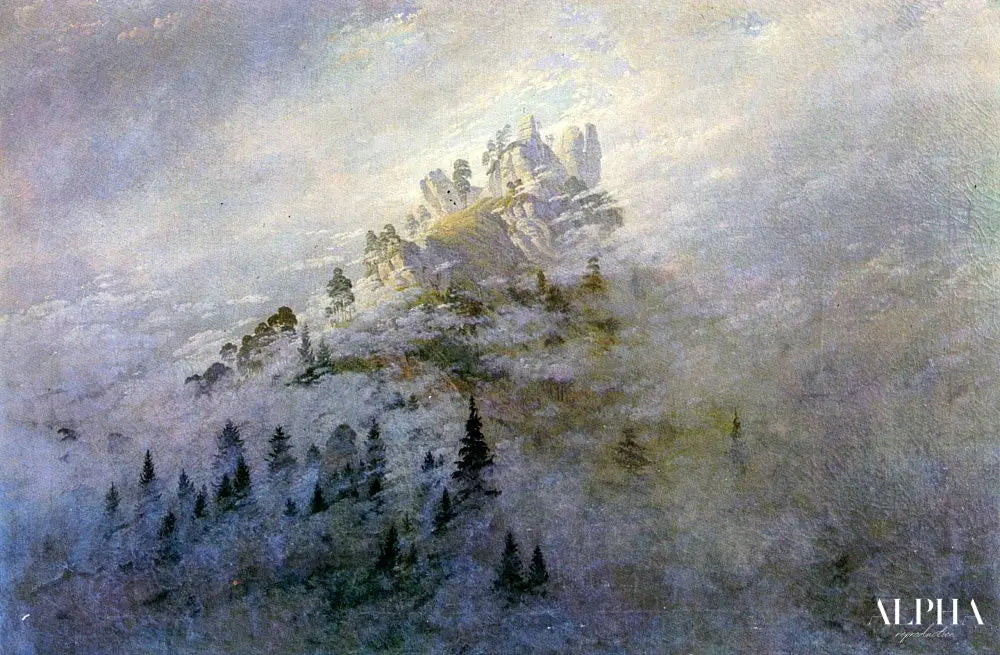 Brouillards de matin dans la montagne - Caspar David Friedrich - Reproductions de tableaux et peintures haut de gamme