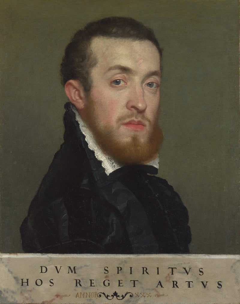 Busta mladého muže s nápisem - Giovanni Battista Moroni